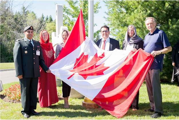 Inaugural Canadian Flag Raising Ceremony At The Jaffari Community Centre