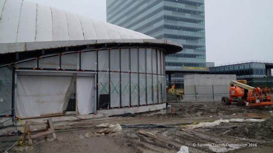 Vaughan Metropolitan Centre station under construction, image courtesy of the TT