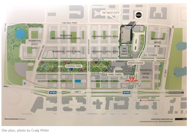 Image of site plan of the Vaughan Metropolitan Centre